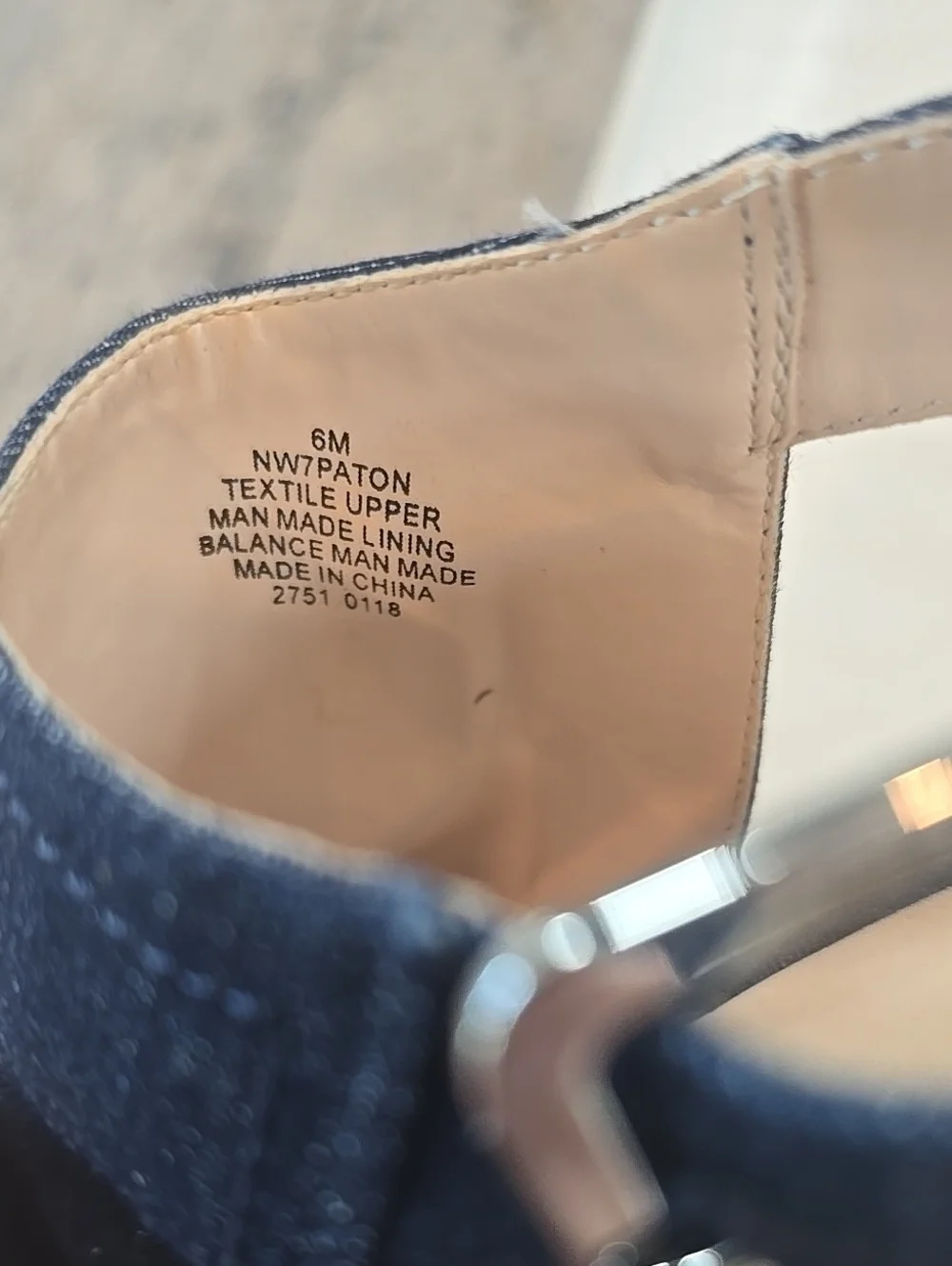 Nine West Open-Toe Ankle Wedges in Dark Navy Denim Size 6
